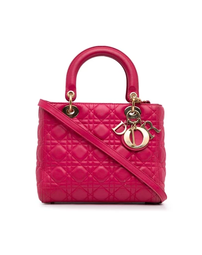 Pre-Loved by Azura Reborn - Pre-Loved Medium Lambskin Cannage Lady Dior