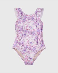 Aqua Blu Kids - Cherry Blossom Frill One Piece - Kids