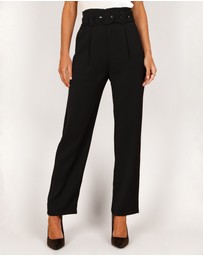 Petal & Pup - Kristina High Waisted Pants - Black