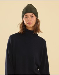 Morgan & Taylor - Mia Wool Blend Beanie in Khaki Green