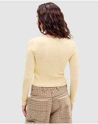 BDG By Urban Outfitters - Pointelle Tie Front Top