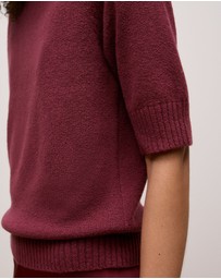 Trenery - Boucle Mock Neck in Auburn