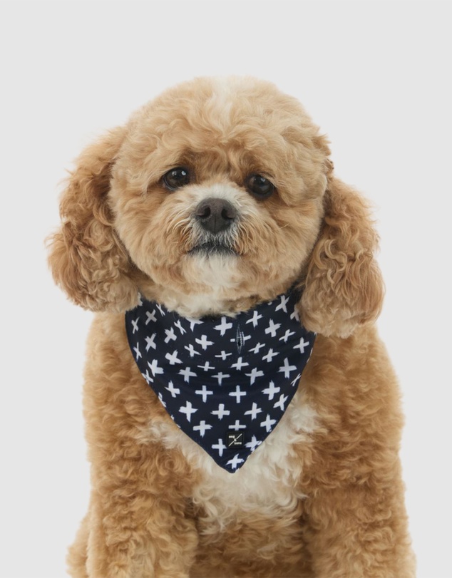 Mog & Bone - Dog Bandana - Navy Cross Print