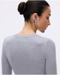 Minima Esenciales - Wren Merino Wool Rib Knit Top