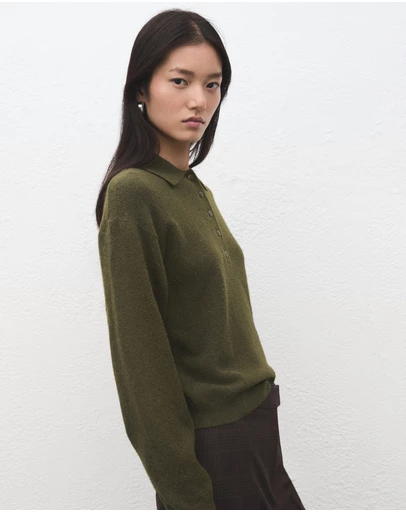 M.N.G - Long-Sleeved Polo-Neck Sweater