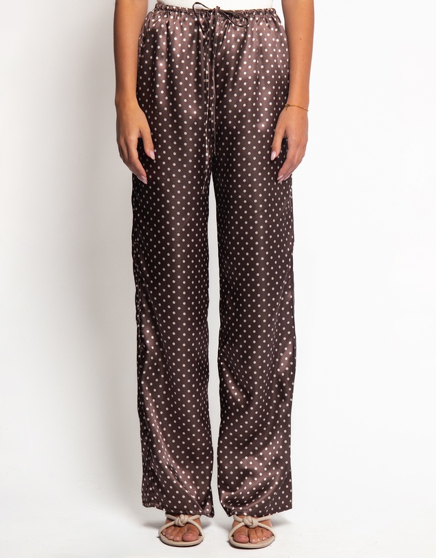 Petal & Pup - Alima Pants - Brown Polka Dot