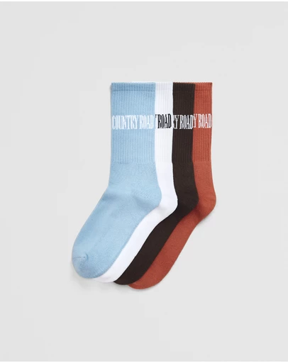 Country Road - Australian Cotton Blend Heritage Sock Pack Of 4