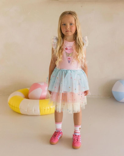 Huxbaby - You-Scream-For-Ice Cream Tulle Dress - Babies-Teens