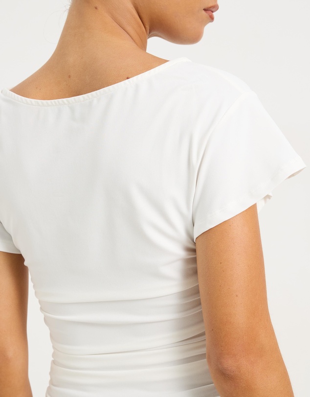 Calli - Emme Ruched Jersey Short Sleeve Top