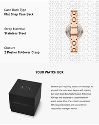 Armani Exchange - Rose Gold Analogue Watch