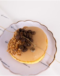 Wanderlust + Co - Donut Coffee Glazed Gold Necklace
