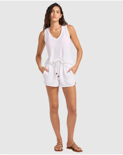Seafolly - Slub Linen V Neck Tank Top