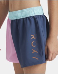 Roxy - Girls 8 to 16 Colorblock Boardshorts