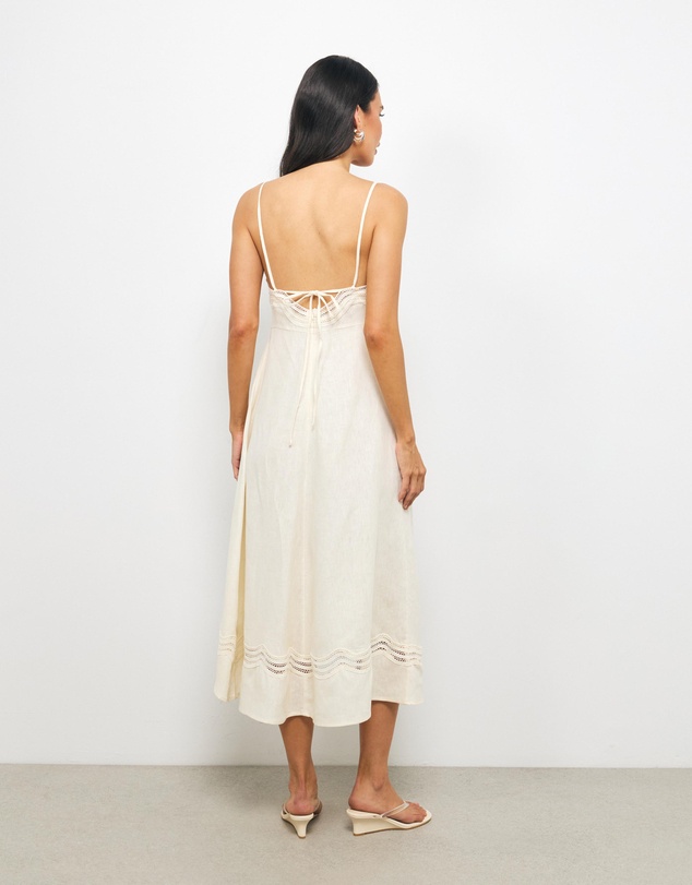 AERE - Dita Trim Asym Hem Midi Dress
