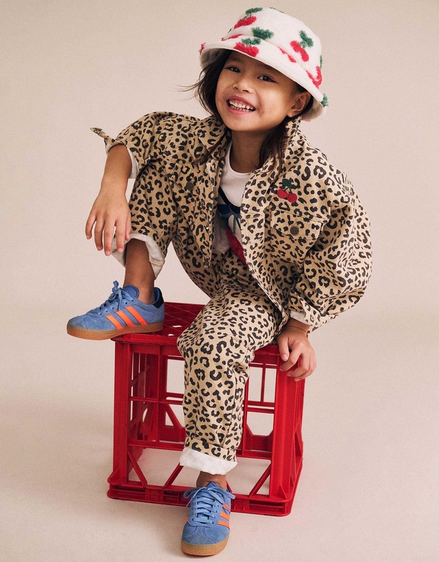 Huxbaby - Very Cherry Leopard Print Denim Jacket - Babies