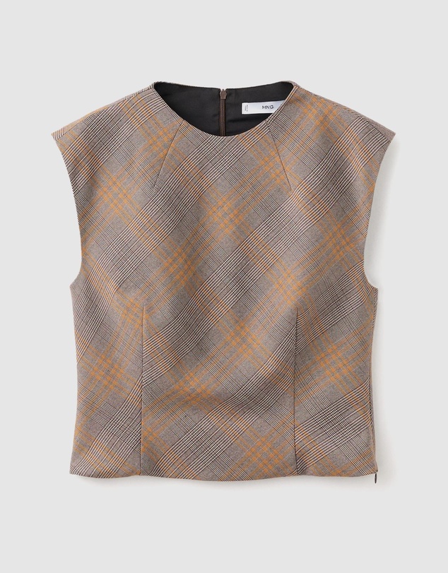 M.N.G - Fitted Checked Top