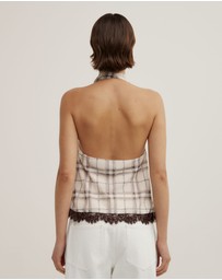 Witchery - Check Cowl Top