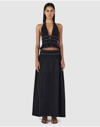 Ownley - Tabby Studed Midi Skirt