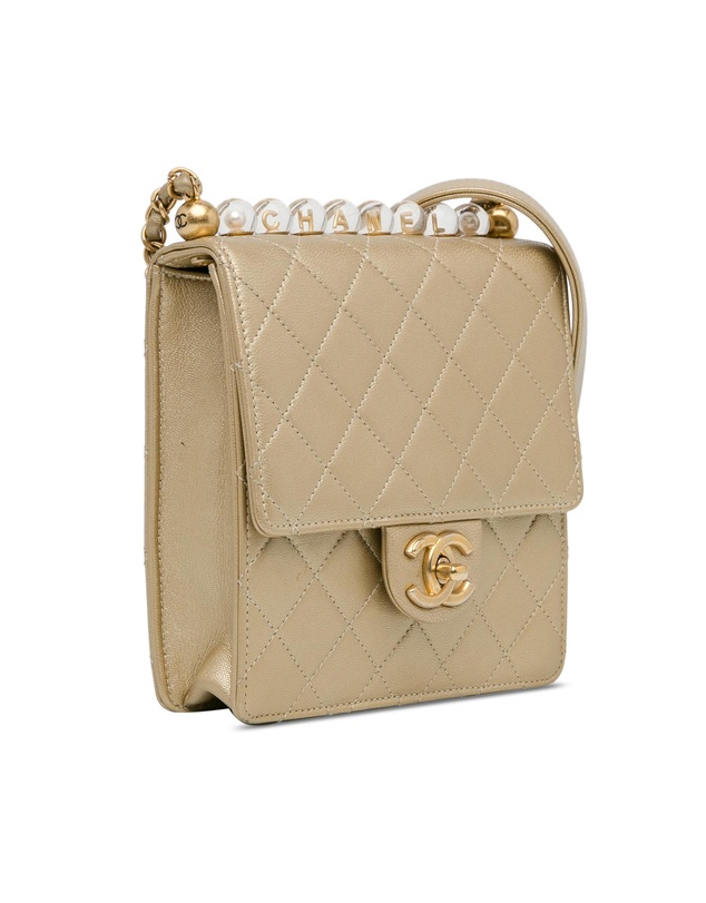 Pre-Loved by Azura Reborn - Pre-Loved Small Lambskin Chic Pearls Flap