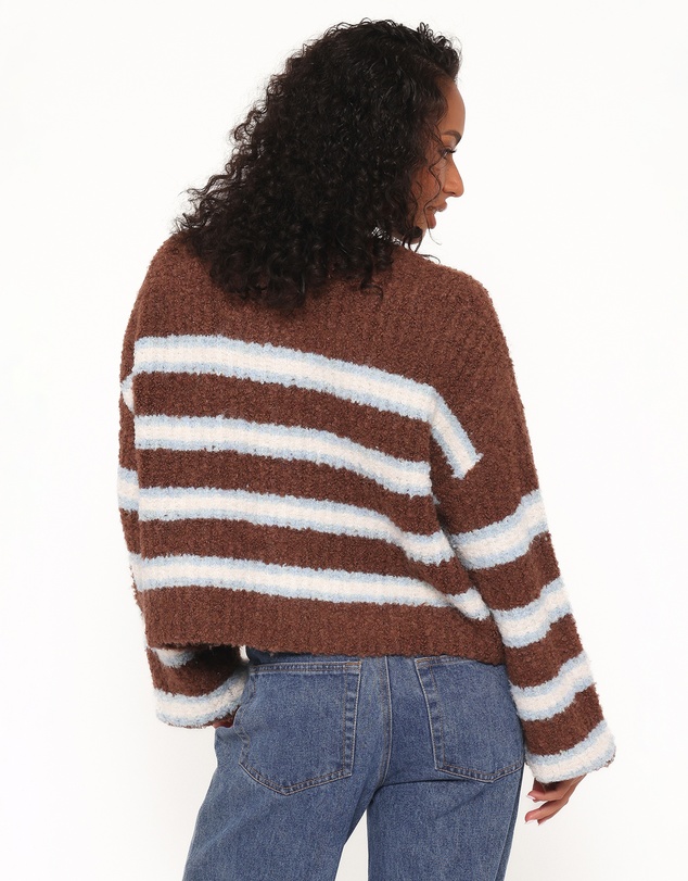 Petal & Pup - Albertine Cardigan - Brown Stripe