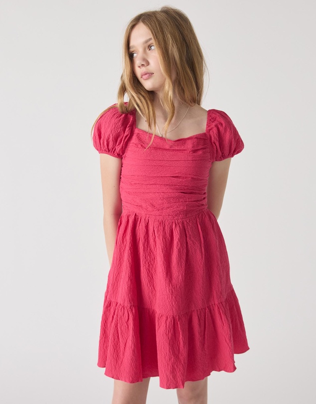Decjuba Kids - Evie Textured Mini Dress - Kids-Teens