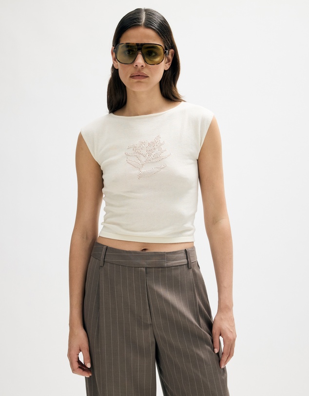 Minima Esenciales - Rhea Organic Cotton Pointelle Knit Tank