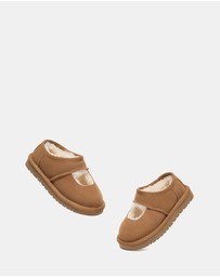 EVERAU - Australian Shepherd Ugg Carmella Kids Cow Suede Upper House Shoes