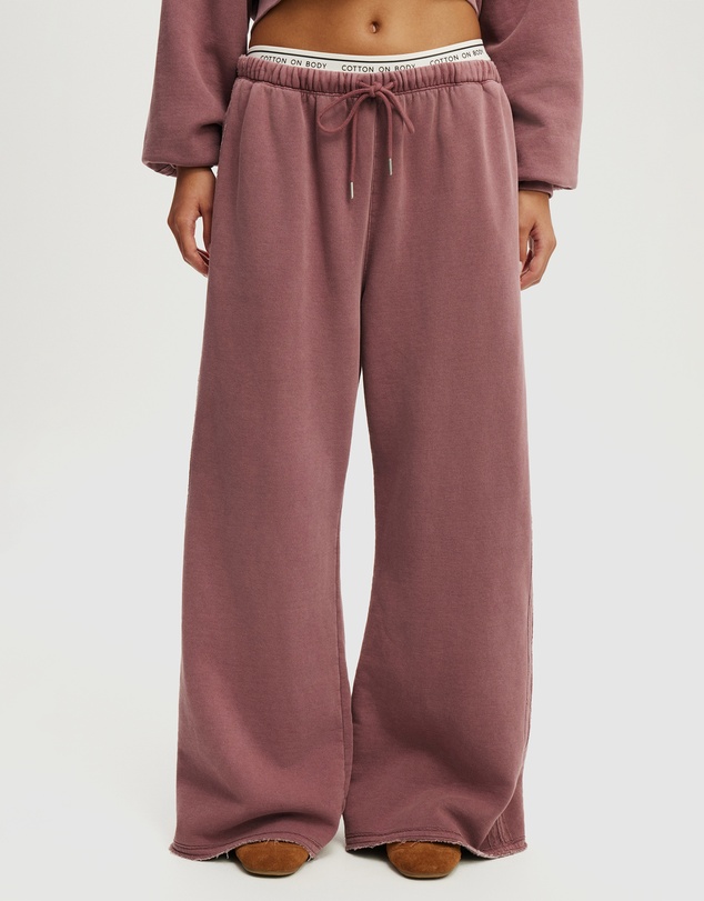 Cotton On Body Active - Active Raw Edge Wide Leg Sweatpants