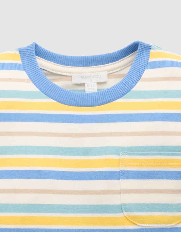 Purebaby - Vintage Striped Relaxed Tee-Kids-Babies