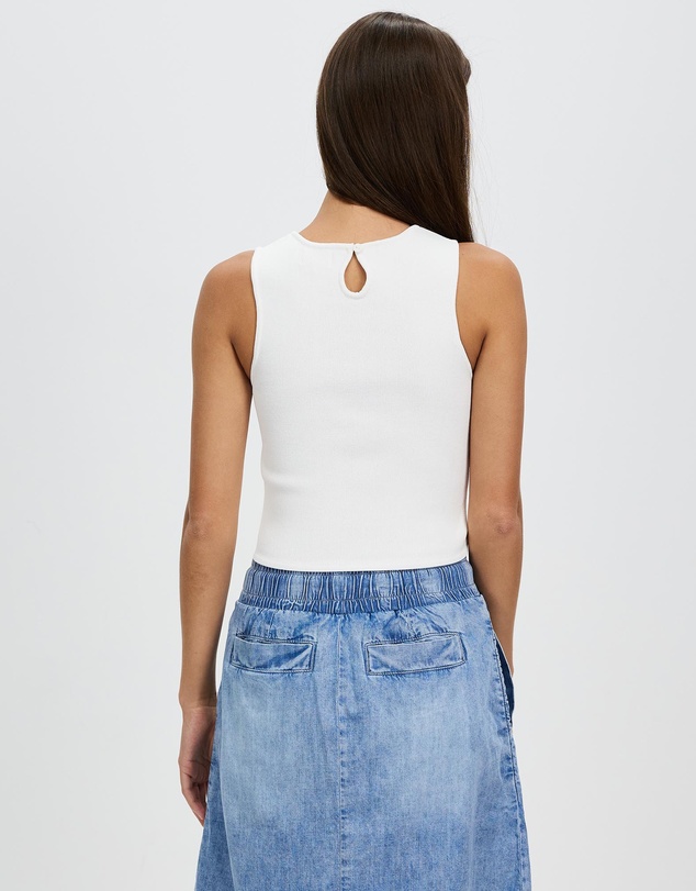 DRICOPER DENIM - Cami White Knit Top