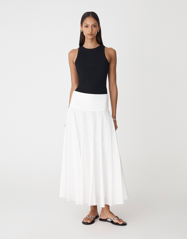 Forcast - Deb Cotton Midi Full Skirt