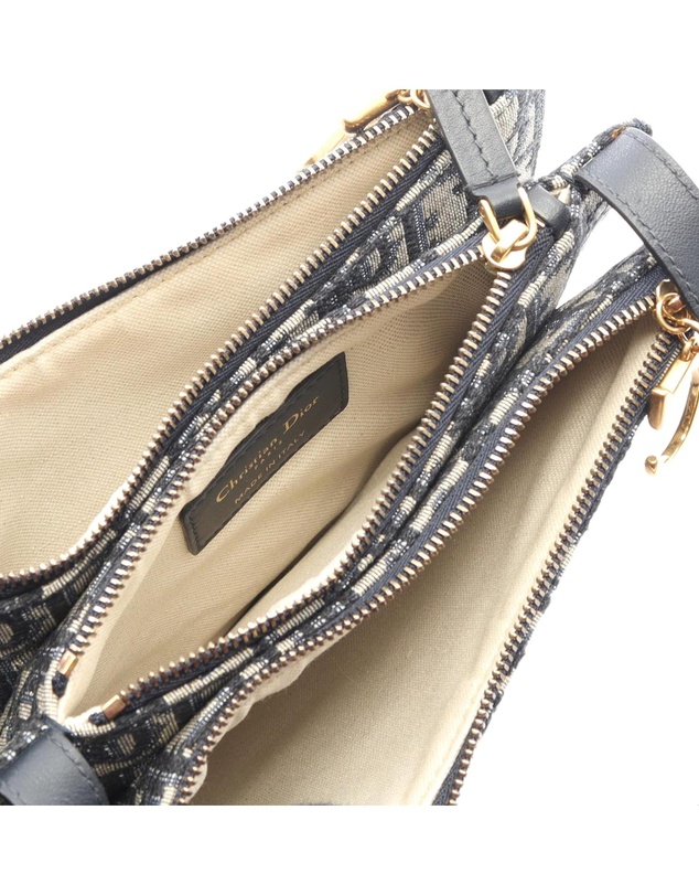 Pre-Loved by Azura Reborn - Pre-Loved Oblique Canvas Saddle Triple Zip Crossbody