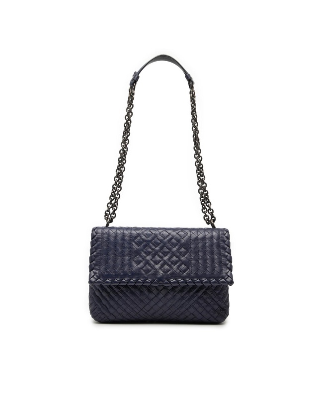 Pre-Loved by Azura Reborn - Pre-Loved Small Nappa Intrecciato Stitched Olimpia Shoulder Bag