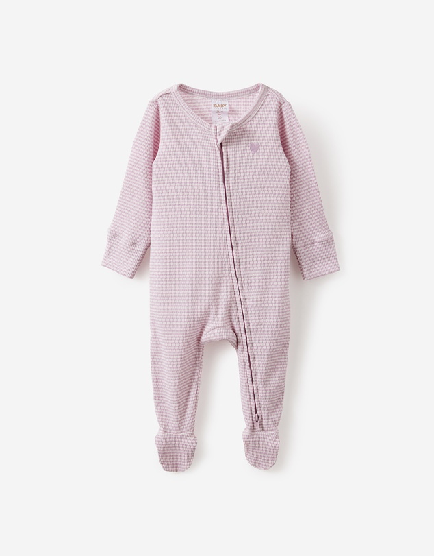 Cotton On Kids - Littlie Organic Long Sleeve Zip Romper