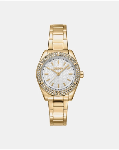 DKNY - Evening Gold 30mm Silver Dial Womens Watch