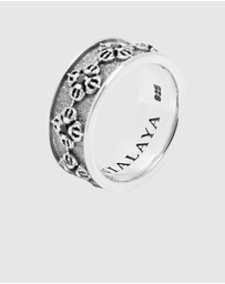 Nialaya Jewellery - Men's Sterling Silver Dorje Ring