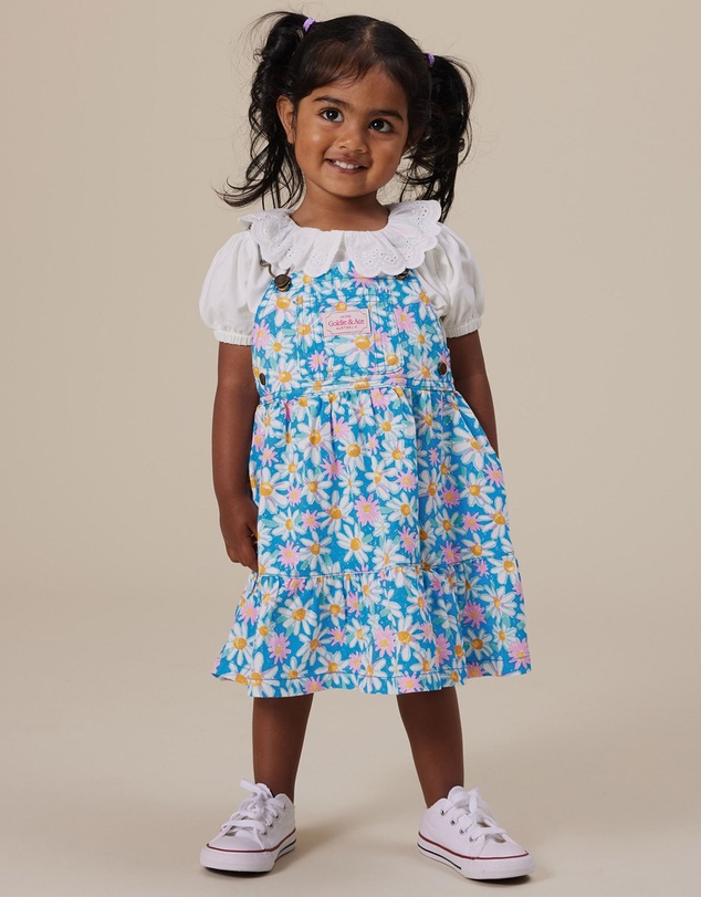 Goldie + Ace - Laura Puff Sleeve Collar Top - Babies-Kids