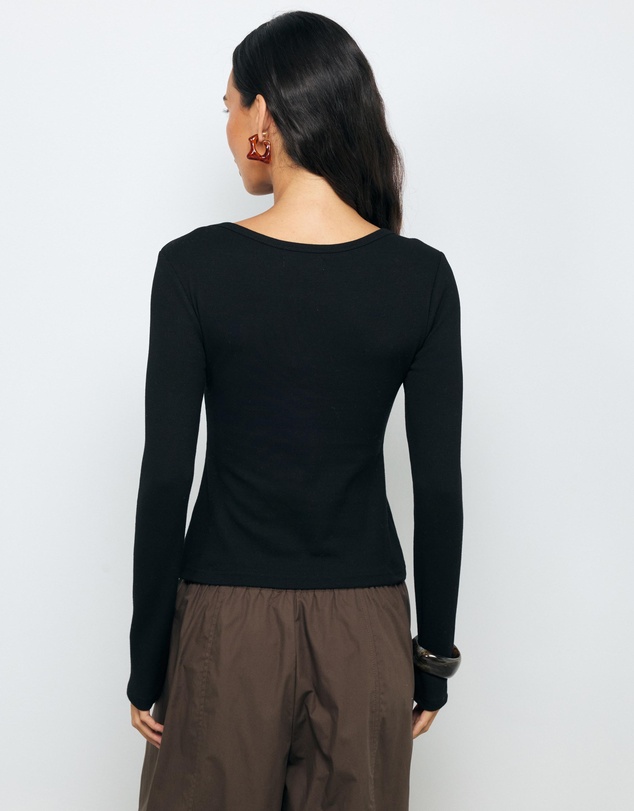 AERE - Sara Long Sleeve Rib Top