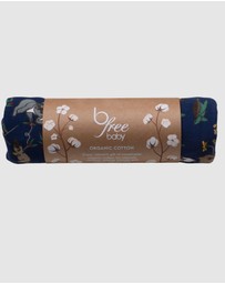 B Free Intimate Apparel - 100% Organic 2-Way Zip Sleepsuit - Baby & Toddler Navy Native Aussie Animals