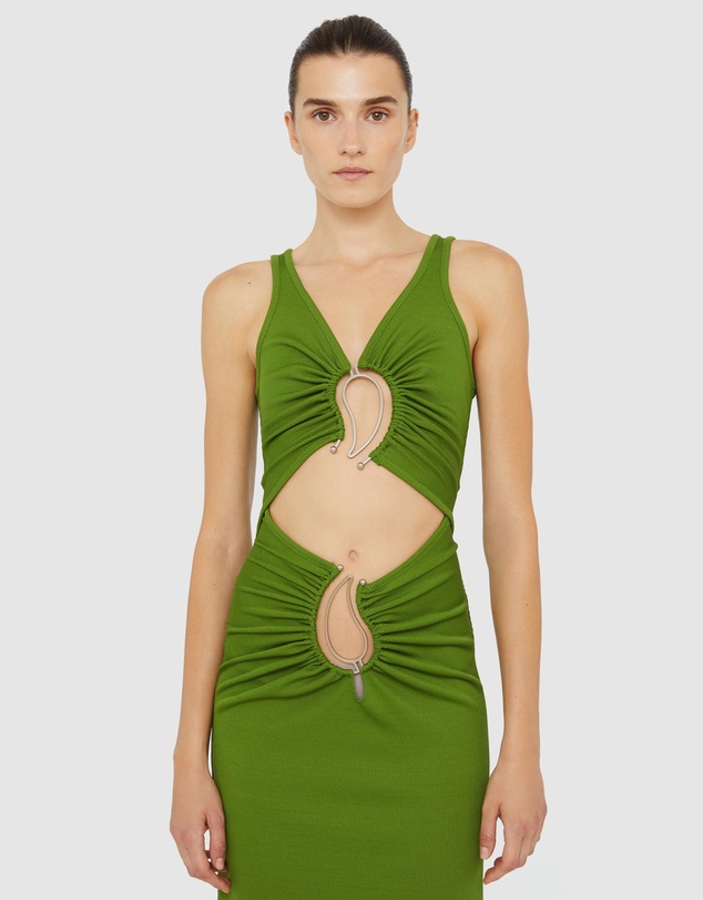 Christopher Esber - Paisley Rushed Disconnect Tank Dress