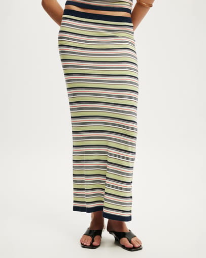 Pixie Green Orange Stripe
