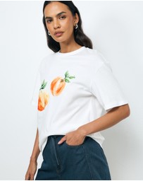 AERE - Peach Print Relaxed T-Shirt