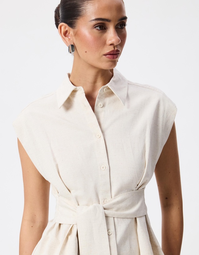 Tussah - Joanna Linen Blend Tie Front Shirt