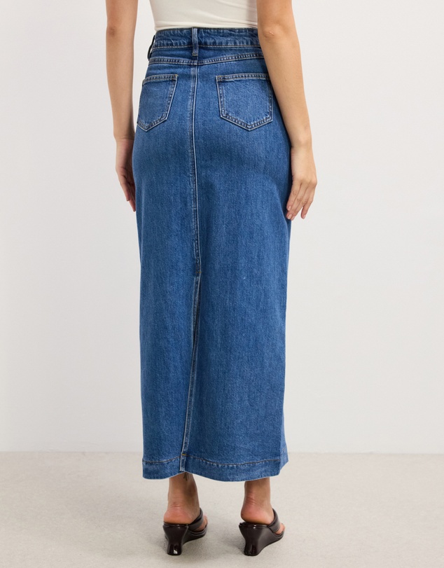 The Fated - Asha Denim Maxi Skirt