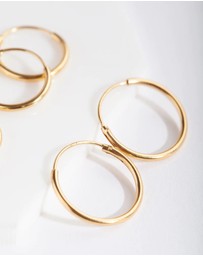 Lovisa - Gold Plated Sterling Silver Classic Hoop Earring Pack
