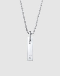 Kuzzoi - ICONIC EXCLUSIVE - Necklace Rod Pendant Rectangle in 925 Sterling Silver