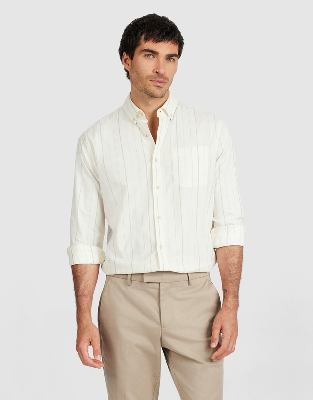 Tarocash - Stripe Oxford Easy Care Shirt
