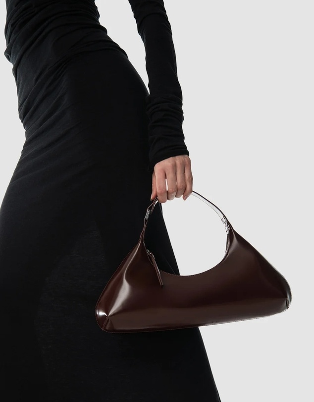 By Far - Amberette Semi Patent Leather Bag