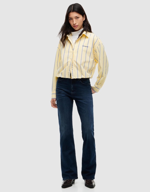 Tommy Jeans - Crop Gathered Script Shirt