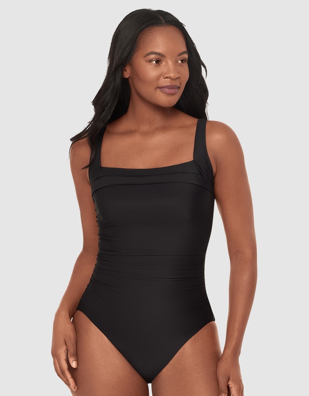 Miraclesuit Swimwear  - Rock Solid Polaris Wired Square Neck One-Piece Shaping Swimsuit
